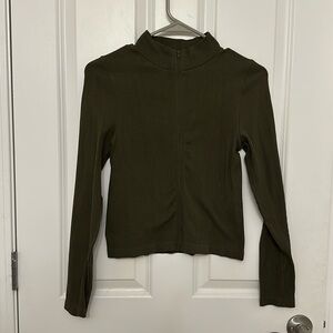 Poof zip up athletic jacket